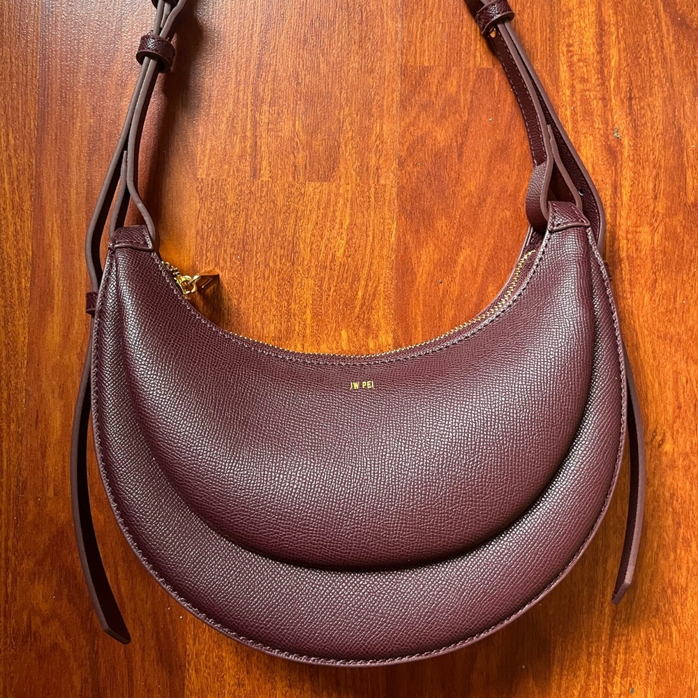 JW PEI Burgundy Vegan Leather Sharon Crossbody Bag - Picture 4 of 11